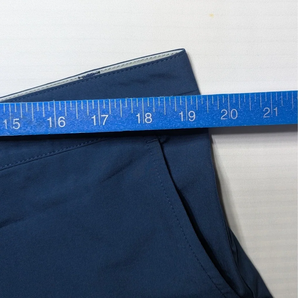 Adidas Golf Shorts Mens‎ Blue Flat Front Stretch Performance Active Shorts